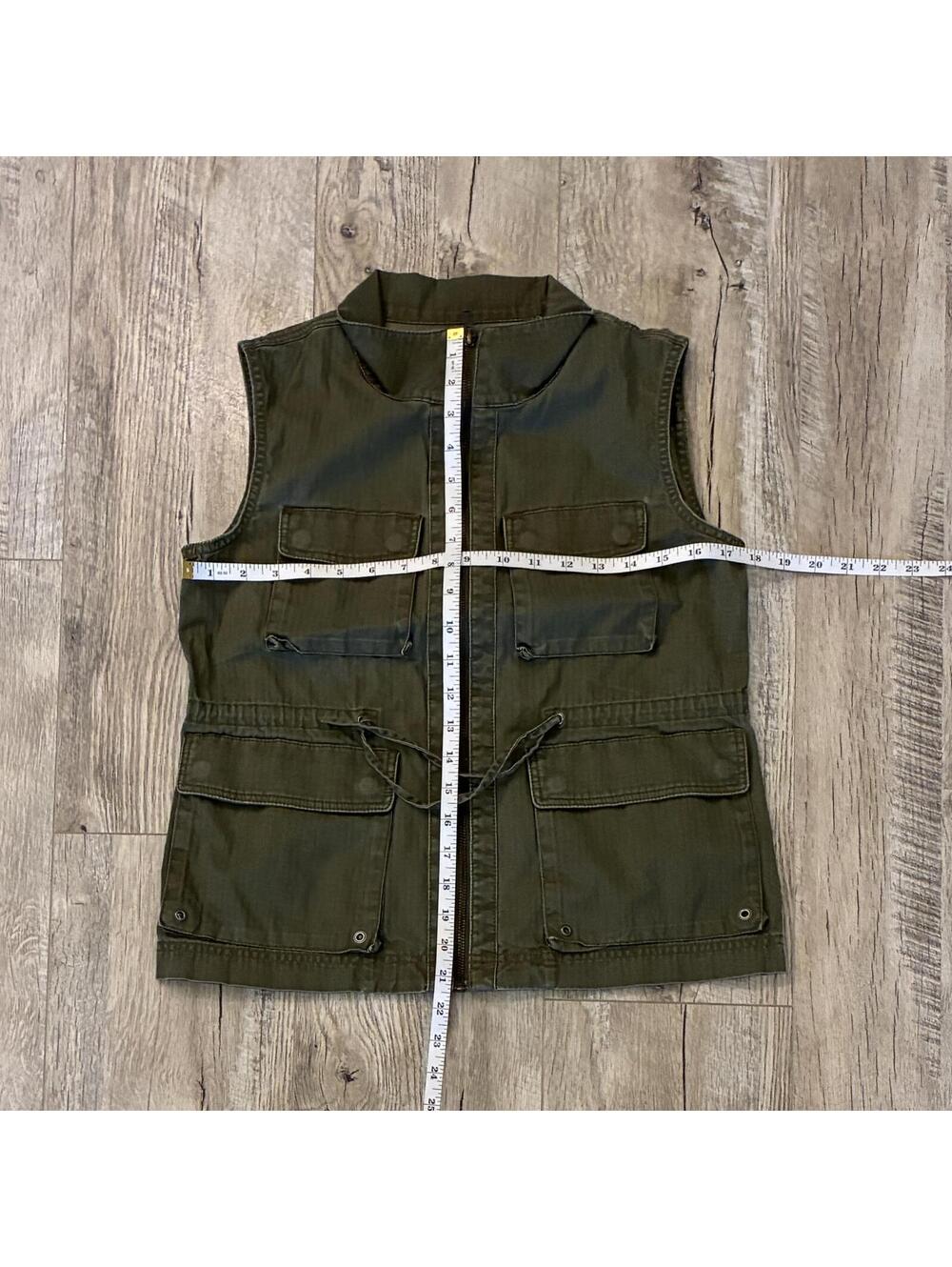 Women's J.Crew Green Utility Vest Size XS - Picture 4 of 5